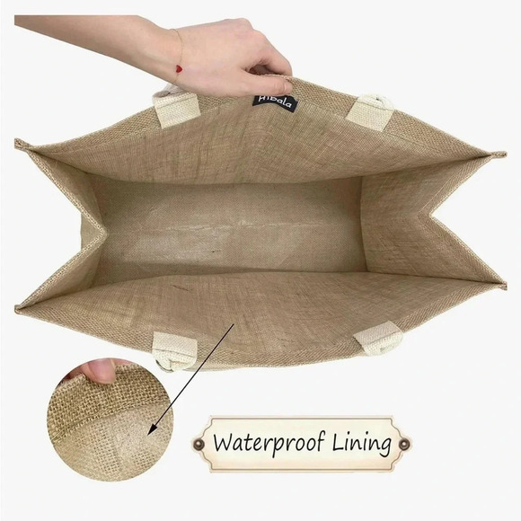 Organic straw Woven Large Beach Bag New - Picture 4 of 5